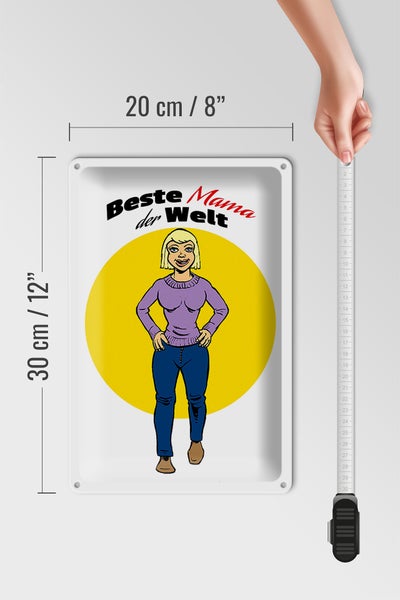 Blechschild Spruch 20x30cm Beste Mama der Welt