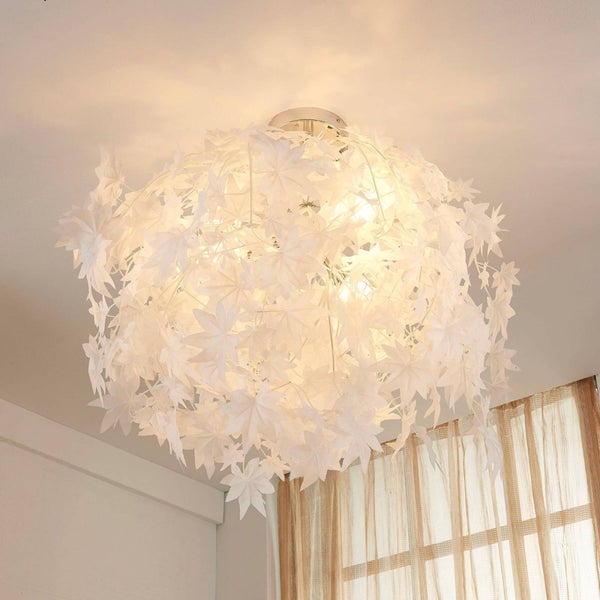 Lindby Deckenlampe Maple (Modern) in Weiß (3 flammig, E27) - Textil Deckenleuchte Lampe Wohnzimmerleuchte