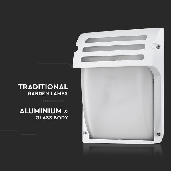 Aluminium-Glas-Gartenlampe zur Wandmontage