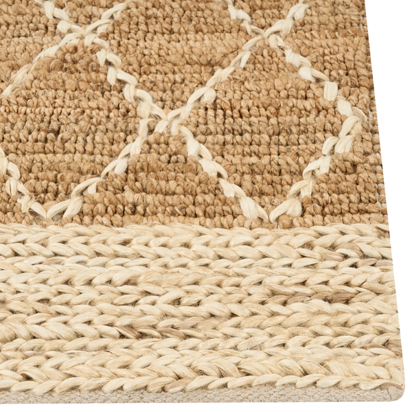 Teppich ZORAVA Beige 160 x 230 cm Jute | HORNBACH
