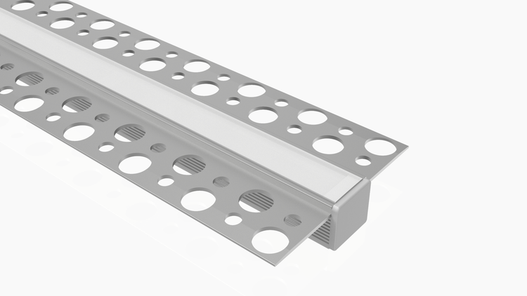 Led Alu Profil 2 m UP Set Strip / Streifen 10 mm breit | Abdeckung mattiert