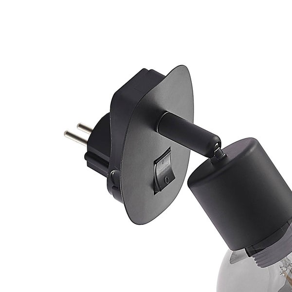 Lindby Wandleuchte, Wandlampe Innen Lioma (Modern) in Schwarz aus Metall (1 flammig E14) - Wandstrahler Wandbeleuchtung Schlafzimmer / Wohnzimmer Wohnzimmerleuchte
