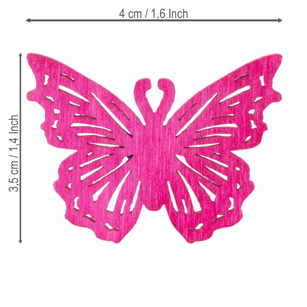 Dekorative Holzfigur Schmetterling, circa 4 x 3,5 cm