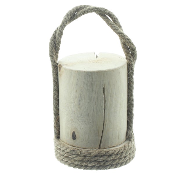 Holzkerzenständer mit Seilgriff