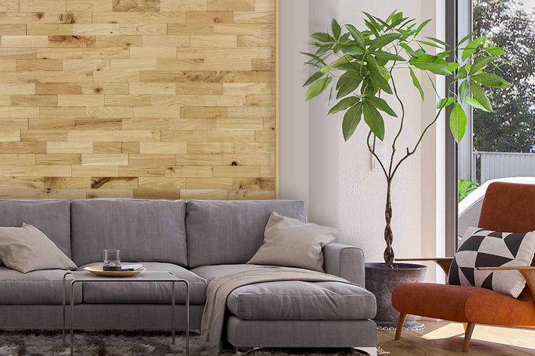 wodewa Wandverkleidung Holz 3D Optik Eiche Rustikal, geölt strukturiert, 400, selbstklebend 1m² Wandpaneele Moderne Wanddekoration Holzverkleidung Holzwand Wohnzimmer Küche Schlafzimmer