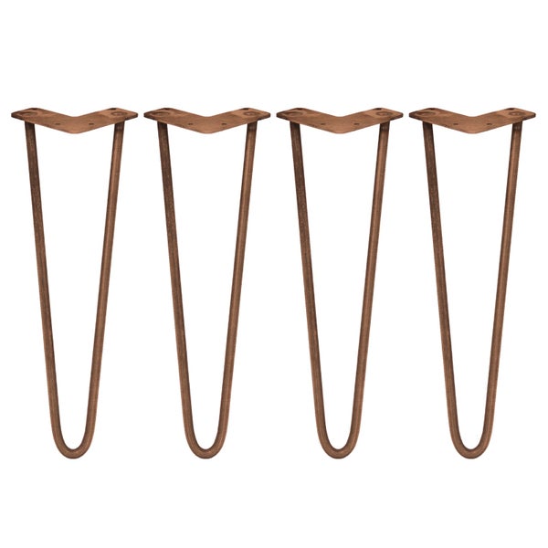 4 x 40,6cm Hairpin Legs Tischbeine 2 Streben