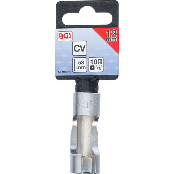 BGS Spezial-Steckschlüssel-Einsatz geschlitzt Antrieb Innenvierkant 10 mm (3/8) SW 12 mm - 70988-12