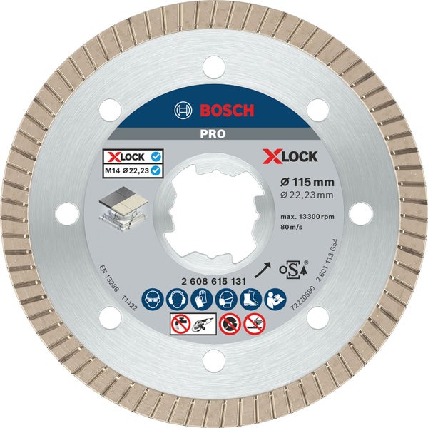 Bosch PRO Ceramic X-Lock Diamanttrennscheibe 115 x 22,23 mm 22,23 mm - 2608615131