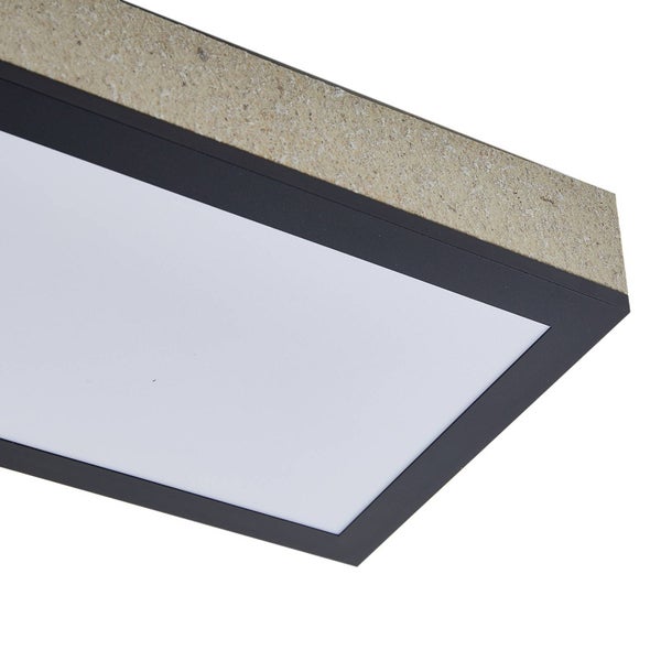 Lindby LED Deckenleuchte Laviona dimmbar mit Leselampe (Modern) in Schwarz aus Metall (1 flammig, ) - Lampe Deckenlampe Wohnzimmerleuchte