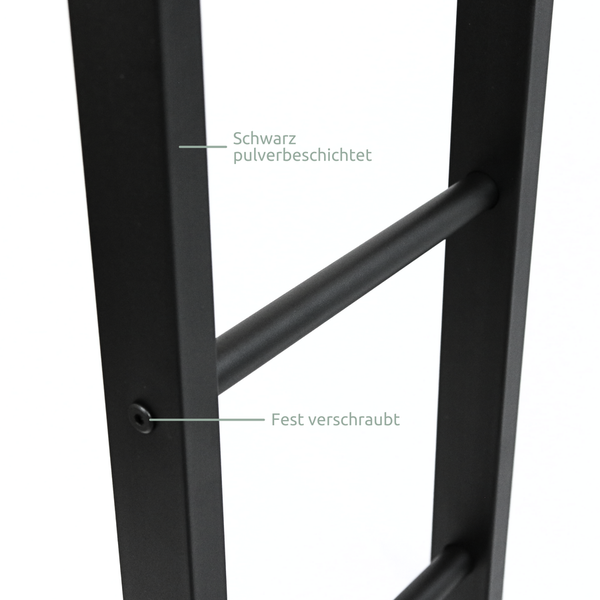 holz4home Kaminholzregal 100x25x40 cm aus Metall Schwarz inkl. Ofenhandschuh