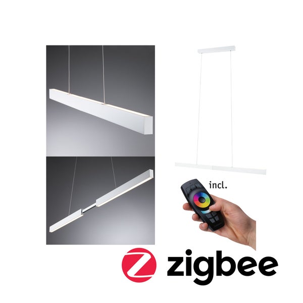 LED Pendelleuchte Smart Home Zigbee 3.0 Aptare 2700K 2050lm / 2050lm 2x18 / 18W Weiß matt dimmbar