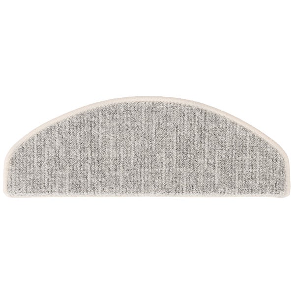 FLOORDIREKT Stufenmatte Alto - Selbstklebend - Silber - Halbrund - 23,5 x 65 cm