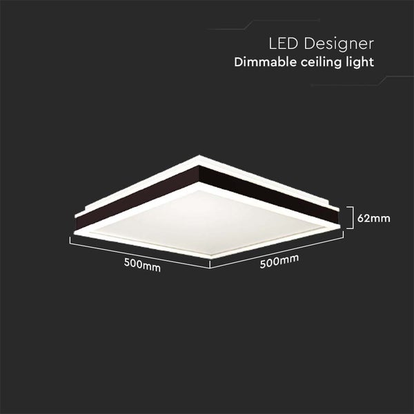 V-TAC VT-7758-B - Dimmbare Lichtkuppeln - IP20 - Schwarzes Gehäuse - 48 Watt - 4480 Lumen - 4000K