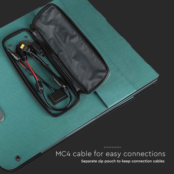 MC4 Kabel für einfache Verbindungen mit separater Reißverschlusstasche zur Aufbewahrung von Verbindungskabeln