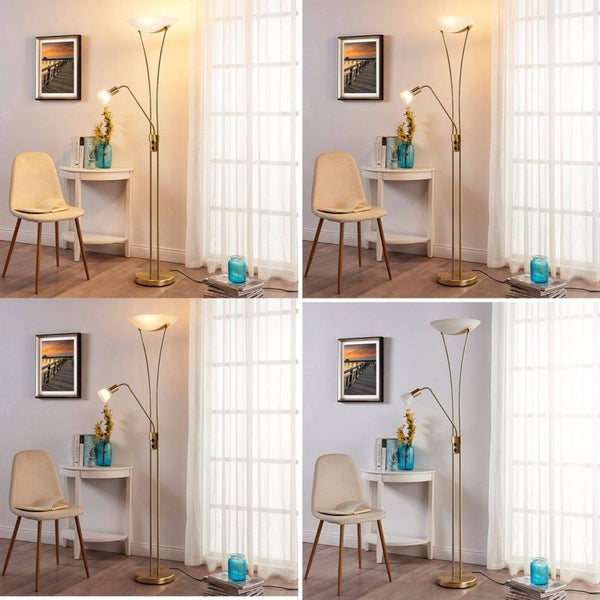 Stehleuchte mit Leselampe in einer Raumszene