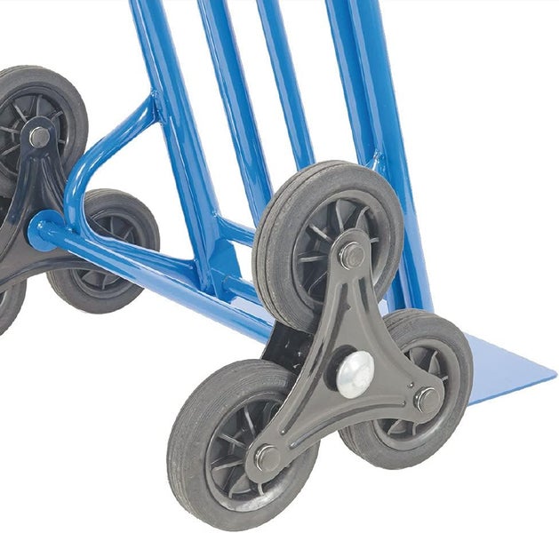 Treppensackkarre Trestles S20A Stahl | Klappbare Treppenkarre mit Sternrädern & 200 kg Tragkraft | Blau | Profi-Transporthilfe Made in EU