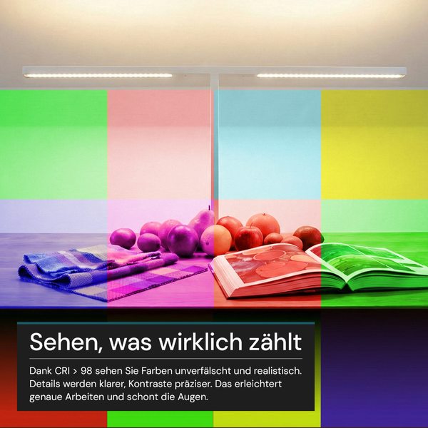 LED light providing a clear view of colors and details