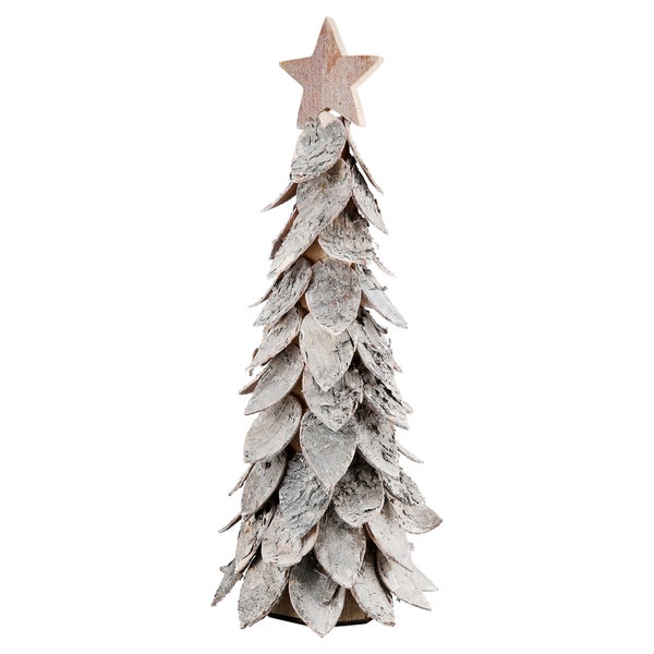 Dekoobjekt GILDE Weihnachtsbaum Höhe 51cm Durchmesser 21cm naturfarben Holz