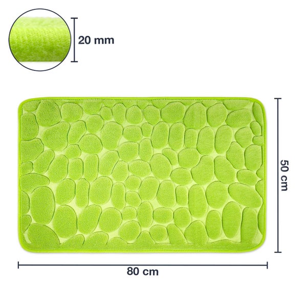 Badezimmerteppich mit Steindesign, 80 cm x 50 cm, Dicke 20 mm