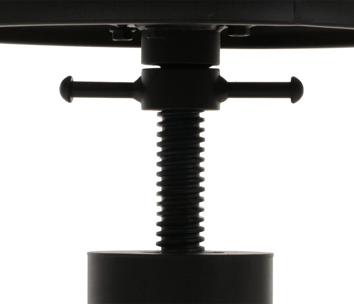 Detailaufnahme des Schraubmechanismus eines Hockers