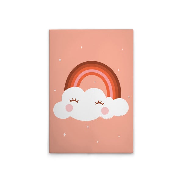 Leinwandbild mit Wolke und Regenbogenmotiv