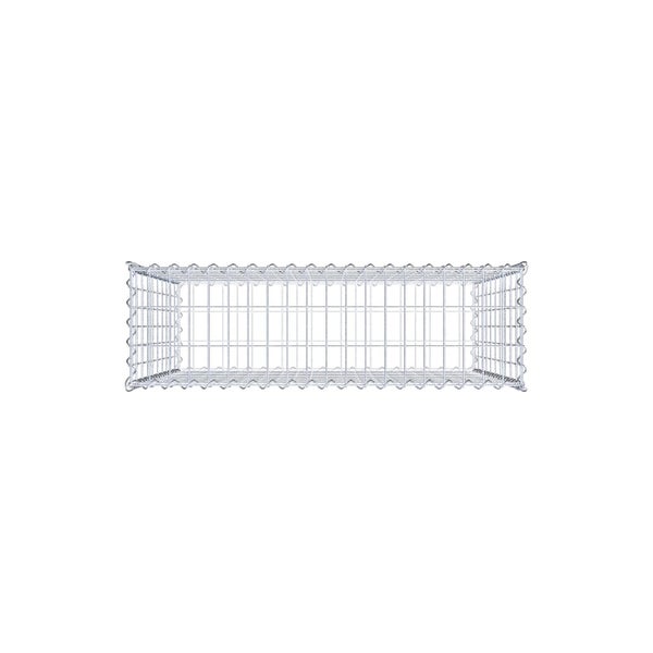 Gabione 100 cm x 100 cm x 30 cm (L x H x T), Maschenweite 5 cm x 10 cm, Spirale