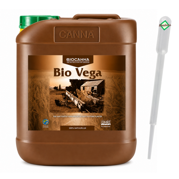 Biocanna Bio Vega Pflanzendünger im Kanister mit Dosierpipette