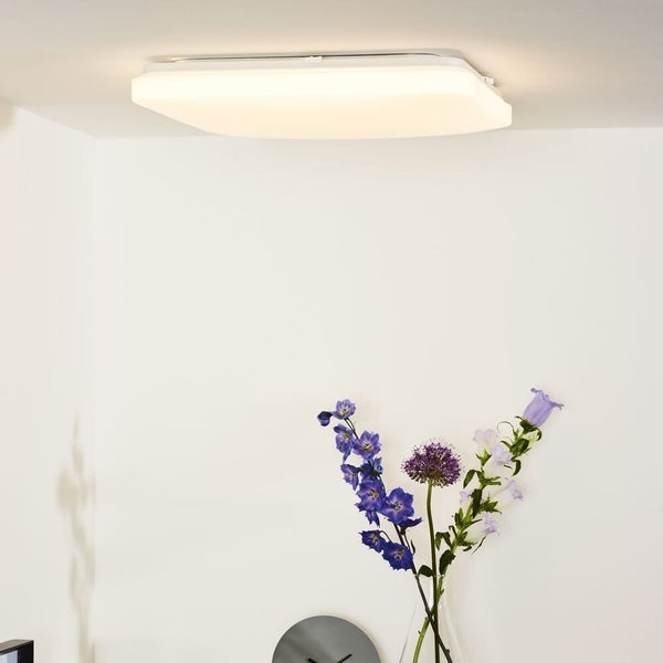 LED Deckenleuchte Otis in weiß, rechteckig, 430x430mm