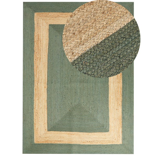 Teppich KARAKUYU 300 x 400 cm Jute Grün