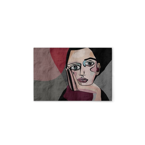 Gemälde im Stil des abstrakten Expressionismus mit einem Frauenporträt