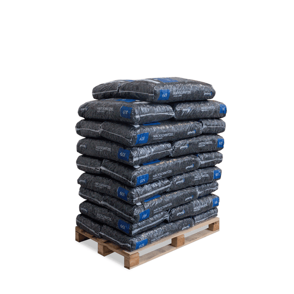 Galamio Holzhackschnitzel Schwarz 60l x 26 Sack 1560l Palette