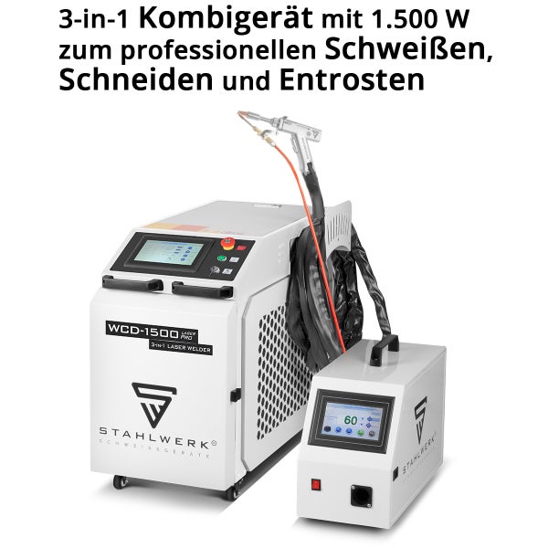 Stahlwerk WCD-1500 Laser Pro 3-in-1 Kombigerät zum Schweißen, Schneiden und Entrosten