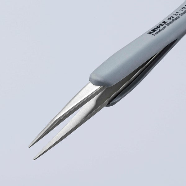 Knipex Gummi-Pinzette ESD Edelstahl 123 mm - 922110ESD
