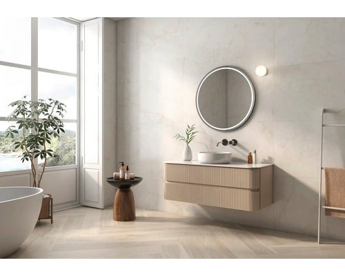 Wand- und Bodenfliese Pamesa Appollon cream 60x120 cm Tiefenstruktur