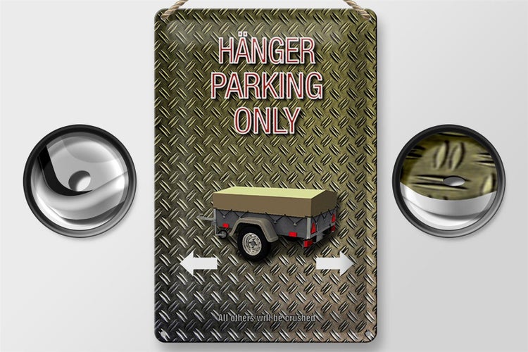 Blechschild Spruch 20x30cm Hänger parking only Wanddeko