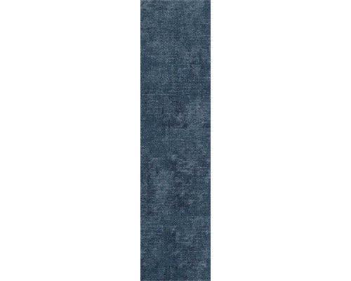Teppichläufer mit strukturierter Oberfläche und meliertem blauem Muster