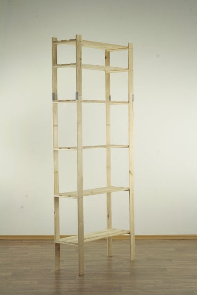 PROREGAL Holzregal Pinepeak HxBxT 200 x 80 x 28 cm 6 Fachboden 1,2 cm Dickes Kiefernholz Natur