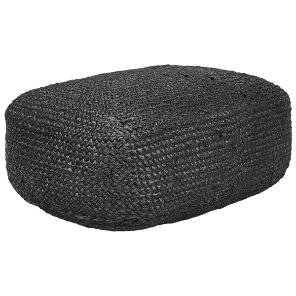 Pouf ISARDA Jute Schwarz 40 cm 70 cm 20 cm