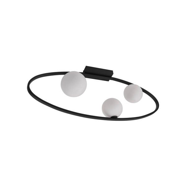 Lucande Deckenlampe Kulka (Modern) in Schwarz aus Metall (3 flammig, G9) - Deckenleuchte Lampe Wohnzimmerleuchte