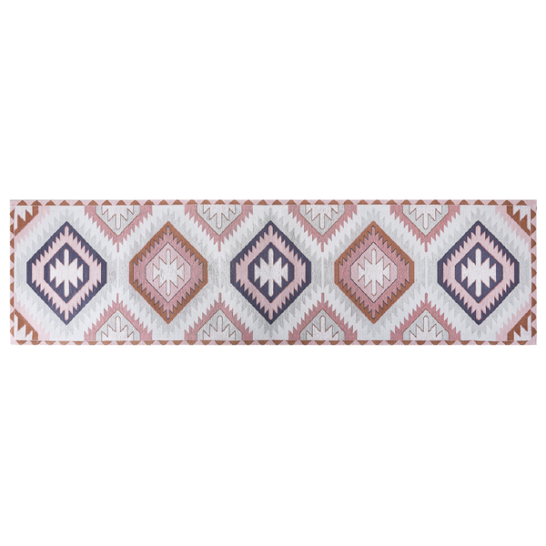 Teppich BESLER Bunt 80 x 300 cm Baumwolle