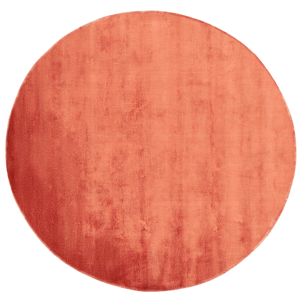 Teppich Viskose orange ⌀ 140 cm Kurzflor GESI II