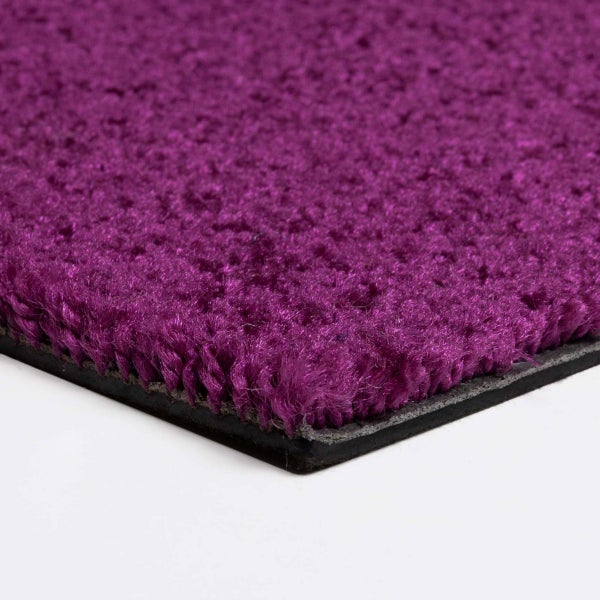 Velours Teppichfliesen weich Velour Teppichboden als Fliesen in Violett 50x50 cm Schatex Teppichbodenfliesen in Lila für Schlafzimmer und Esszimmer