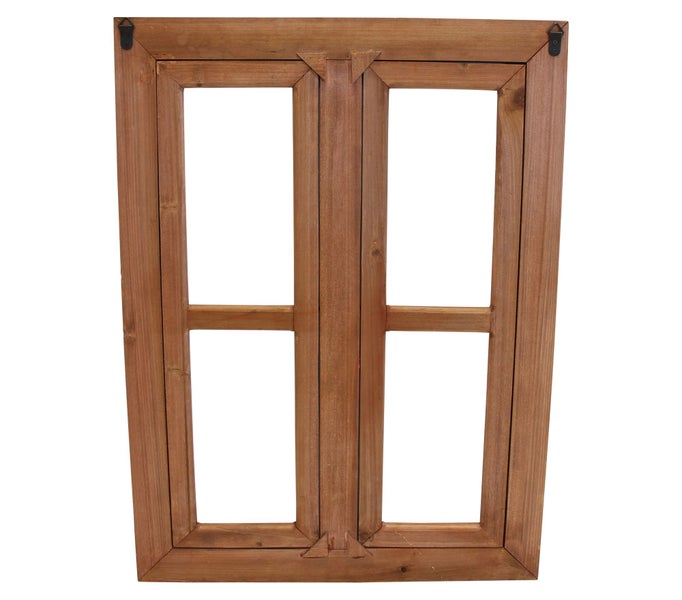 FRANK FLECHTWAREN | Holzfenster Nostalgie, HOLZ, METALL, 57 x 2 x 78 cm