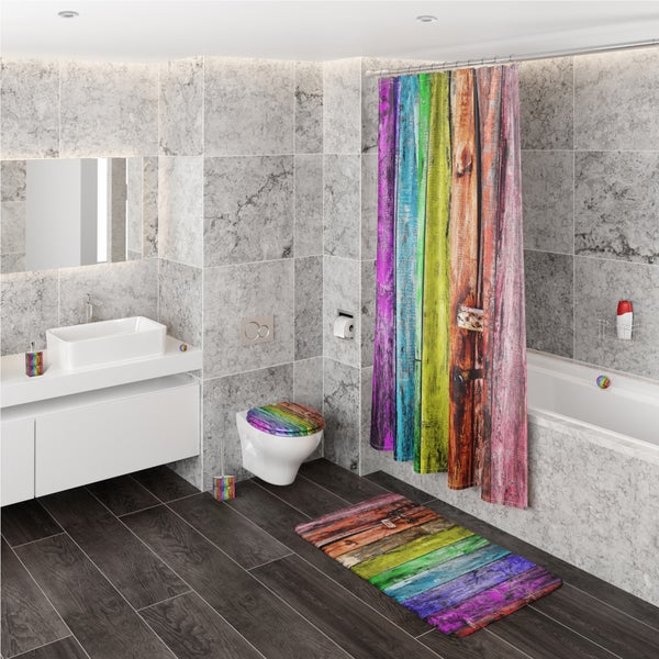 Seifenspender und WC Bürste Rainbow