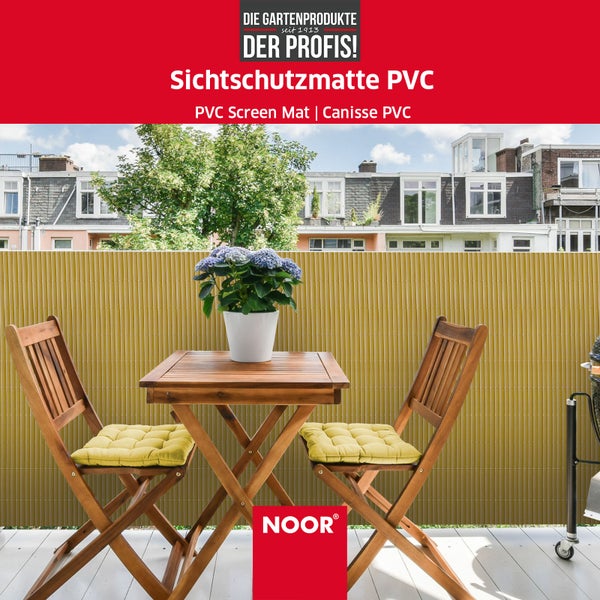 PVC Sichtschutz - 160x300 cm - Bambusoptik - Hohlkammer Sichtschutzmatte - Wetterfest und langlebig - Blickdichter Sichtschutz und Dekorationselement