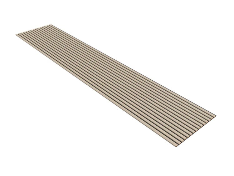 Holzlamellenpaneel mit Struktur für Wand- oder Deckenverkleidung.