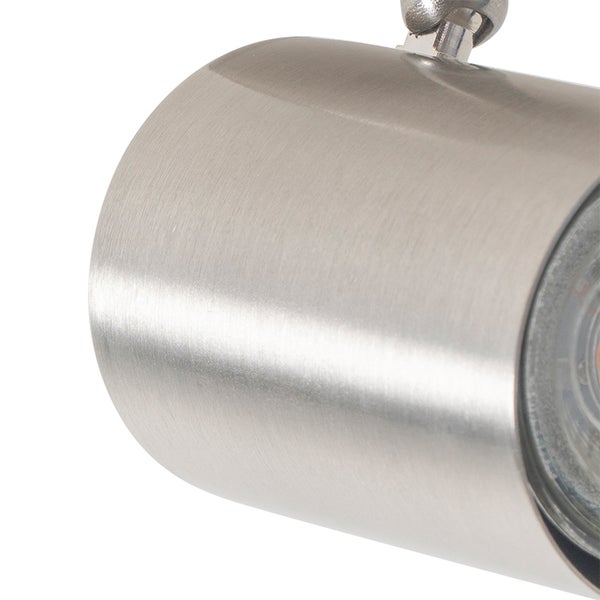 Nahaufnahme einer einzelnen Spotleuchte aus Metall