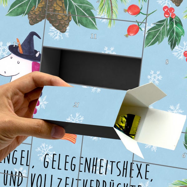 Mr. & Mrs. Panda Befüllbarer Adventskalender Einhorn Hexe - Blau Pastell