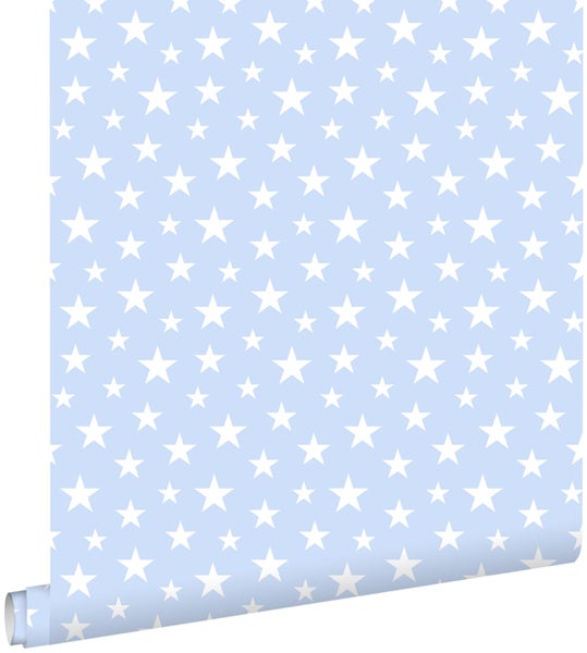 ESTAhome Tapete kleine Sterne Hellblau - 53 cm x 10,05 m - 138729
