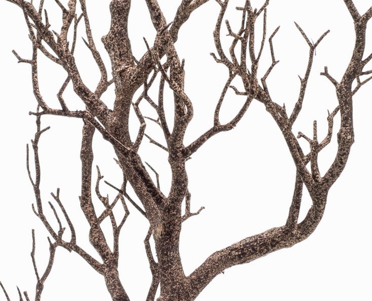 Künstlicher Deko-Ast mit verzweigten, blattlosen Zweigen und strukturierter Oberfläche.